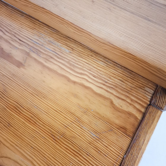 Image 1 of Vintage mimiset bijzettafels grenenhout jaren 70