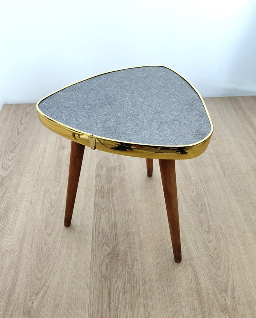 Fifties side table with boomerang motif