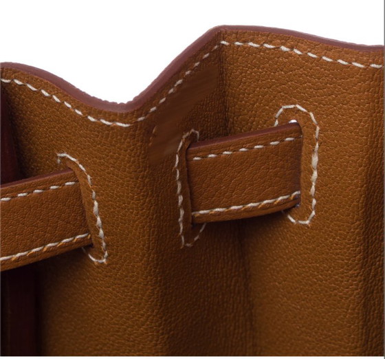 Image 1 of Sac HERMES Kelly 28 en Cuir Doré - 103350