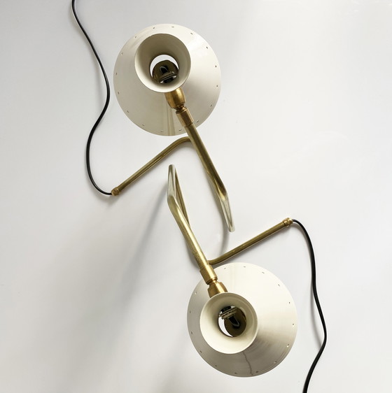 Image 1 of Paar Witte 50's Design Cocotte Lampen