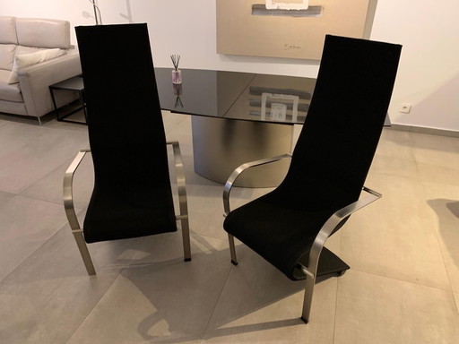 2 BELGOCHROM DESIGN RELAX-STÜHLE