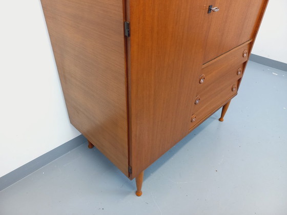 Image 1 of Vintage Scandinavian style teak secretary cabinet from the 60s
