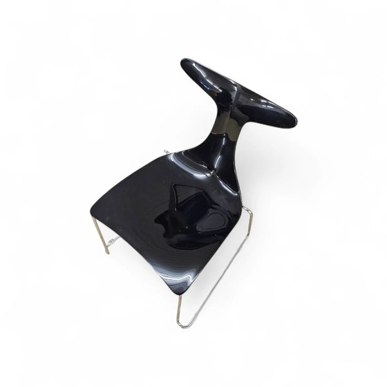 6 x Delfy chair by Gino Carollo for Ciacci Kreaty / Italy 1990s / 2 x red - 4 x black (photo 13 of 19)