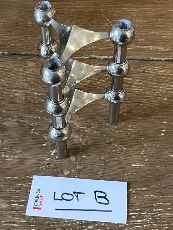 Image 1 of Lotto B, set di 3 candelieri modulari, NAGEL 1970