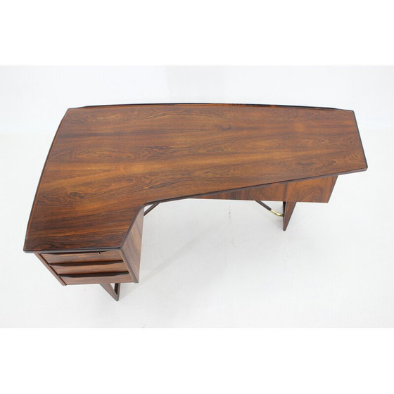 Image 1 of Vintage "Boomerang" desk in rosewood by Peter Løvig Nielsen for Hedensted Møbelfabrik, Denmark 1960s