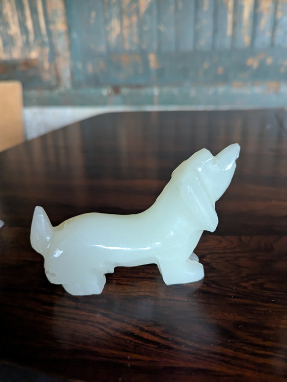 Image 1 of Vintage dog figurines - onyx - 1970s