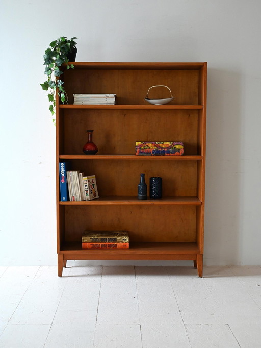 Bibliothèque scandinave en chêne vintage