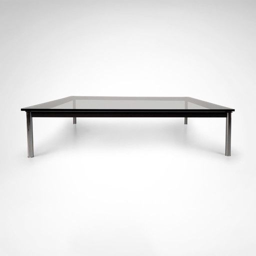 Mesa de centro LC10 de Le Corbusier, Pierre Jeanneret y Charlotte Perriand para Cassina, años 90 – salontafels, Glass, Metal