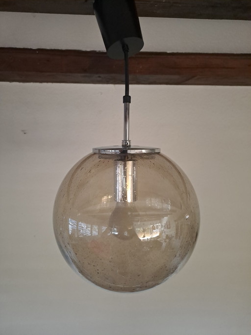 Limburg Globe Lamp Pendant Light Smoked Glass – Glashütte Limburg, hanglampen, Metal
