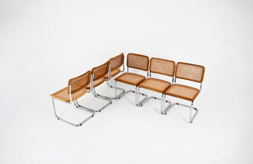 Chaises de salle à manger Style B32 par Marcel Breuer, ensemble de 6