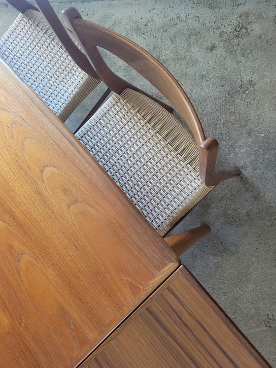 Image 1 of Table de salle à manger extensible en teck par Grete Jalk pour Glostrup