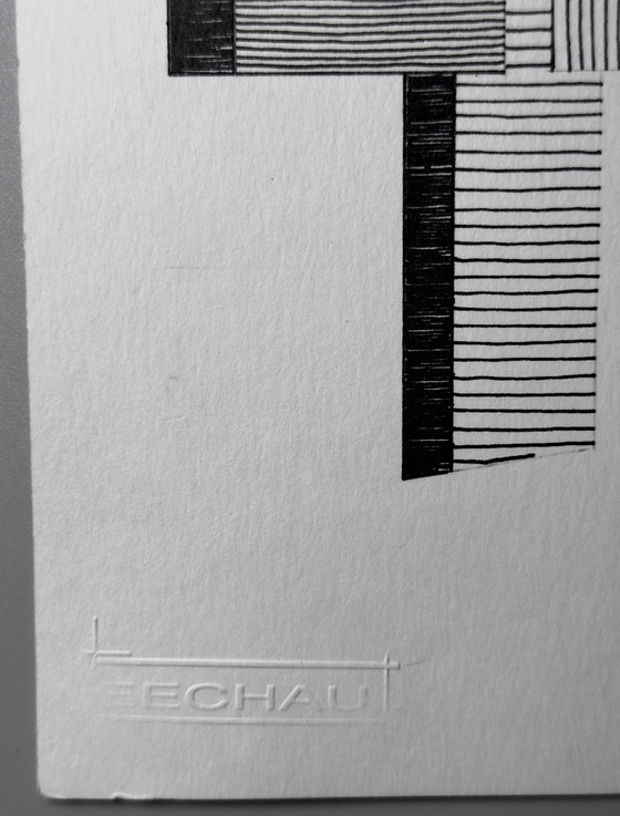 Eugène Eechaut (1928–2019) — Geometrisch abstracte compositie, 1981 – Schilderijen & Tekeningen, Paper (photo 7 of 12)