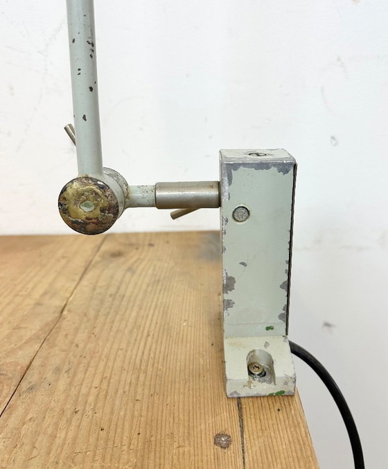 Image 1 of Lampe de table industrielle grise d'Elektrosvit, années 1970