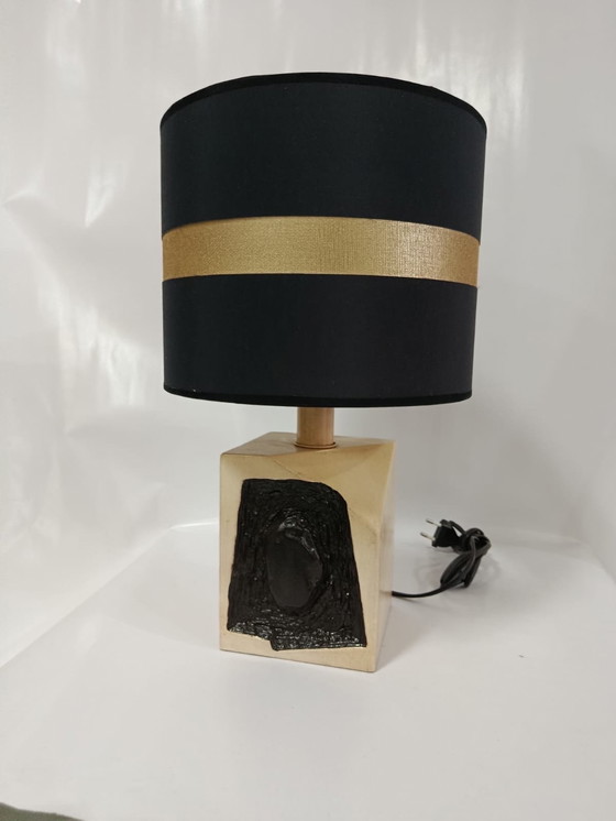 Image 1 of Modern Black & Gold Table Lamp – Elegant Statement Piece