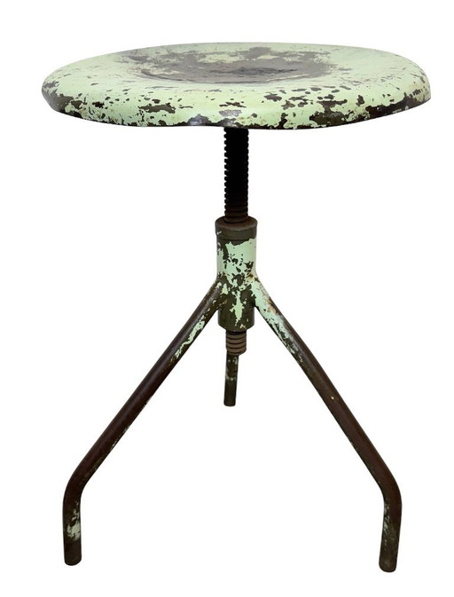 Groene industriële draaikruk voor ijzerwerkplaats, jaren 60