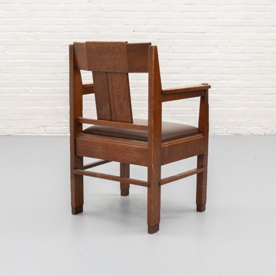 Art Deco Chair 30s – Dining chairs, Wood, Leather (photo 10 of 21)
