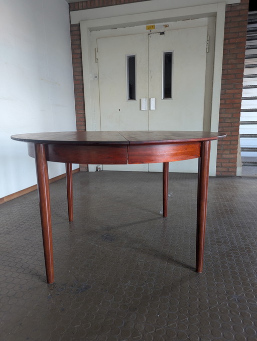 Vintage round dining table, rosewood, Denmark
