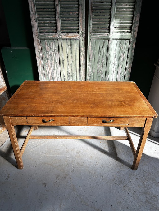 Solid wood farm table