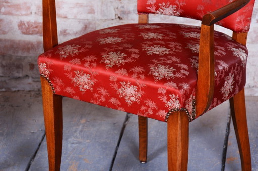 Zwei restaurierte Art-Deco-Sessel von Jules Leleu, Beech, Frankreich, 1930er Jahre – fauteuils, Textile, Wood (photo 2 of 9)