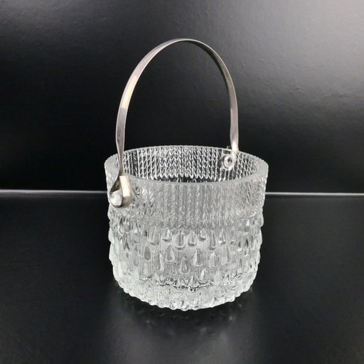 Cubiteras de hielo vintage de cristal con patrón de gotas Teleflora France
