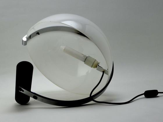 Image 1 of Mid-Century Design Meta Globe Shaped Chrome and Plexiglass Table Lamp by Stilnovo for Artimeta, Italy / Netherlands, 1970s