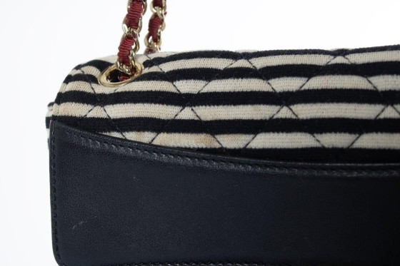 Image 1 of Chanel, Cruise 2014 Coco tas met klep in zeemansjersey
