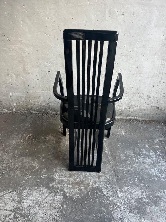 Image 1 of Satz von 6 Stühlen mit hoher Rückenlehne - 1980er Design