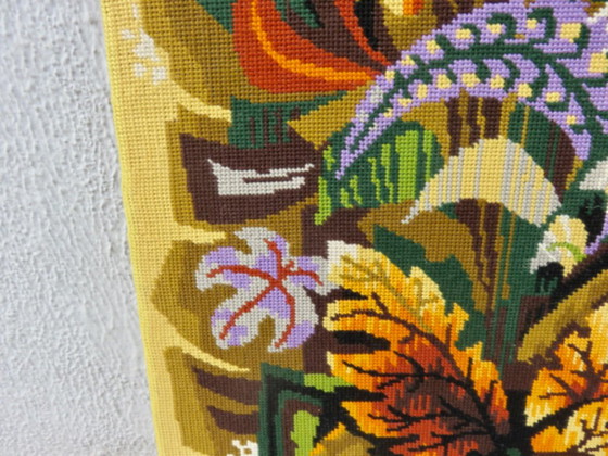 Gran tapiz futurista y psicodélico, al estilo de Jean Lurçat, años 60-70. – Decoración de pared, Wool (photo 9 of 15)