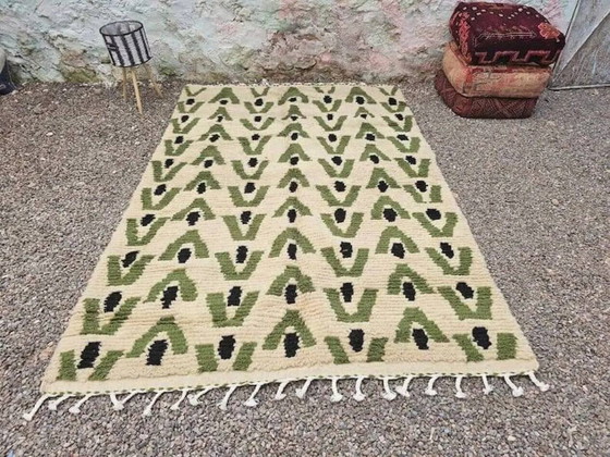 Tapis tissé main 200x300 cm, laine, beige, Maroc – Wool (photo 4 of 9)