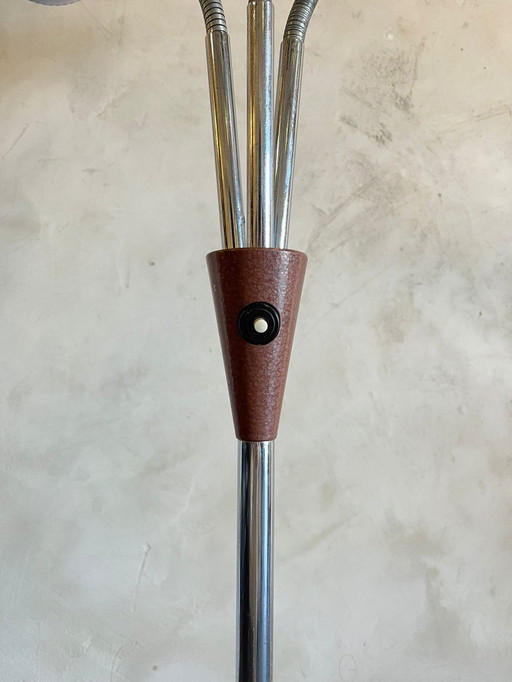 Goosenecks Floor Lamp by Lidokov Boskovice, 1950s