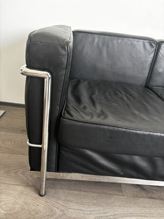 Image 1 of 3zits bank - in stijl Corbusier LC2