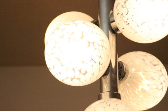 Image 1 of Vintage atomic globes chandelier, 1960s
