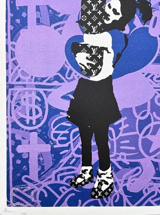 Image 1 of Death NYC - Blue Banksy Bomb Love - Édition limitée avec certificat