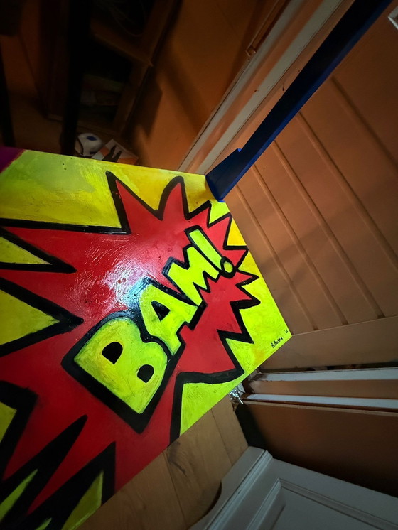 Image 1 of Stelo di tendenza Pop Art riciclato – realizzato a mano – unico nel suo genere