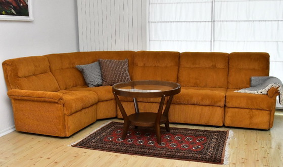 Image 1 of  Yellow corduroy  modular sofa, 1970s, set of 5