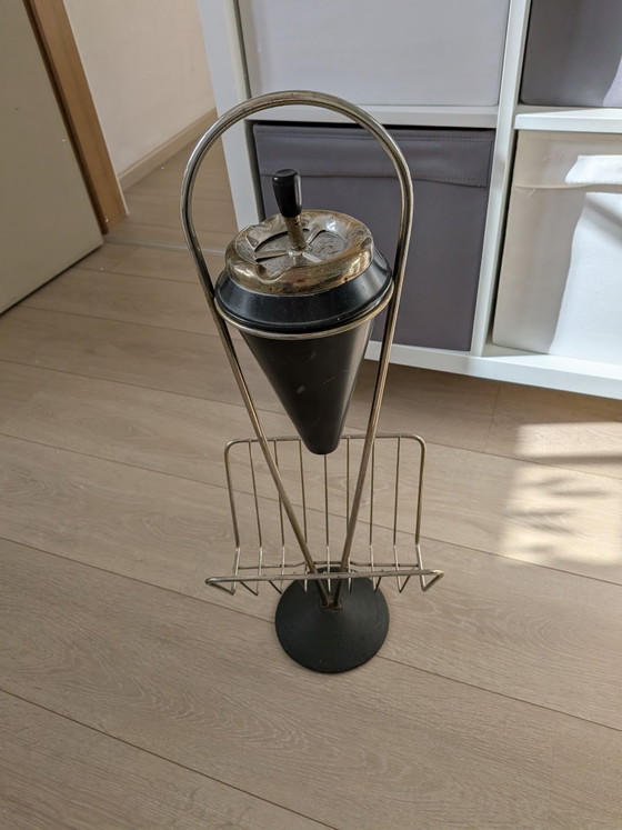 Vintage Ashtray and Magazine Rack, Cast Iron, Metal, Black (photo 13 of 13)