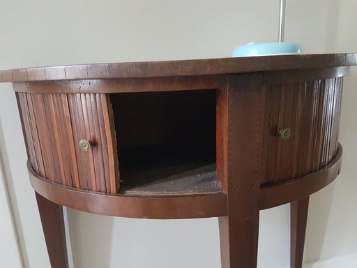 Table d'appoint vintage des années 50 - Portes coulissantes