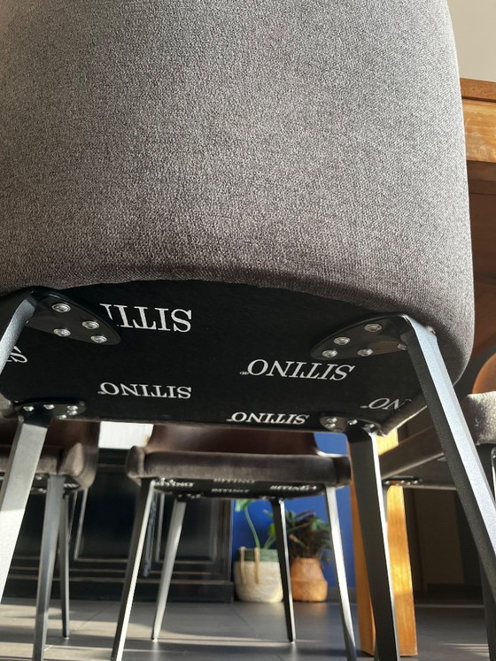 Image 1 of 10x grijze kuipstoelen Sitino 