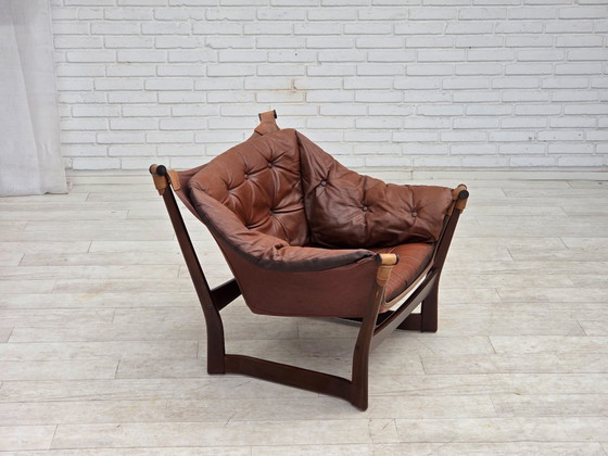 Image 1 of Fauteuil lounge « Trega », design norvégien des années 1970 par Tormod Alnaes.