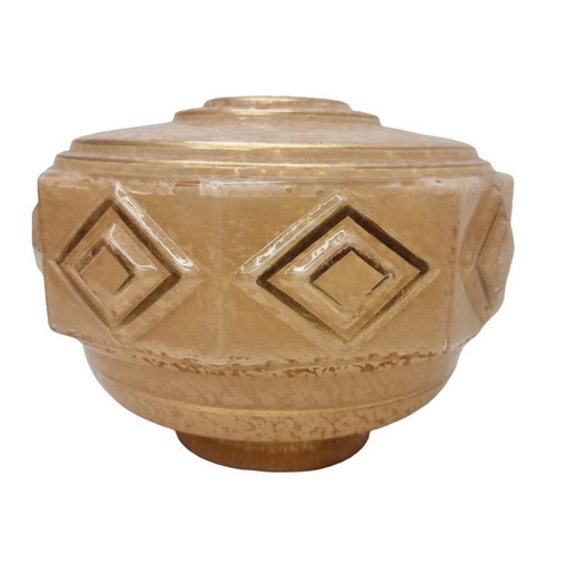 Art Deco pink glass lampshade