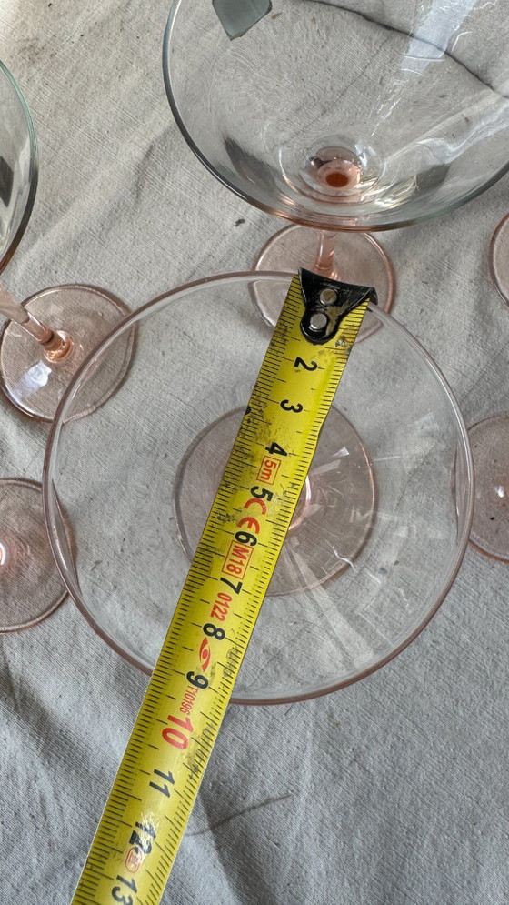 Image 1 of 6x pink martini glasses
