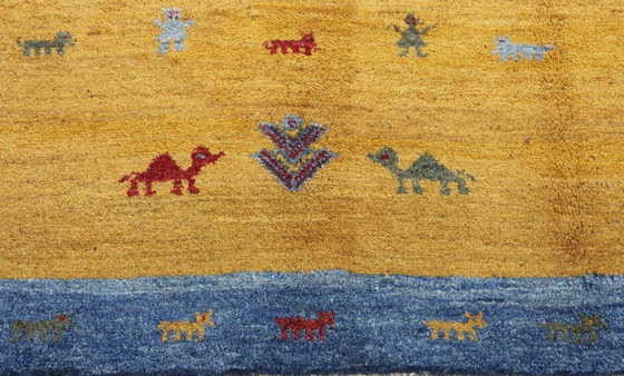 Image 1 of Alfombra persa original Gabbeh Ghashghai alfombra oriental 183 cm x 140 cm natural antiguo