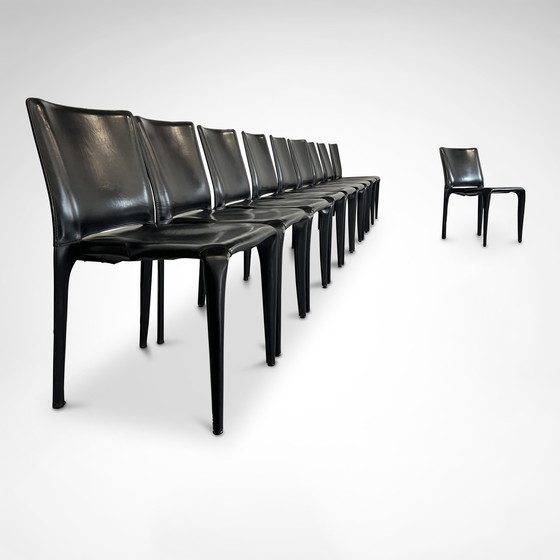 Image 1 of Stier-Esszimmerstuhl von Mario Bellini für Cassina 1990er Jahre, 10-teilig