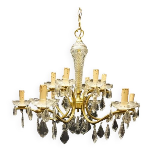 Lustre en bronze cristal. – kroonluchters, Crystal