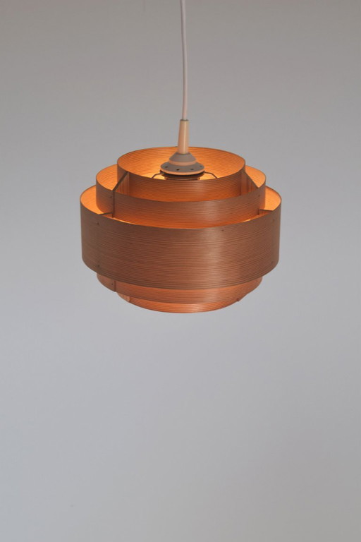 Lámpara colgante sueca diseñada por Hans-Agne Jakobsson para Markaryd, años 60 – hanglampen, Wood (photo 2 of 6)
