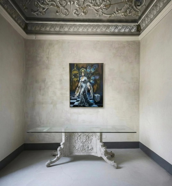Ninni Pagano – « The Thought Constrained » – Peinture à l'huile originale – 100x77 cm – Peintures et dessins (photo 2 of 5)