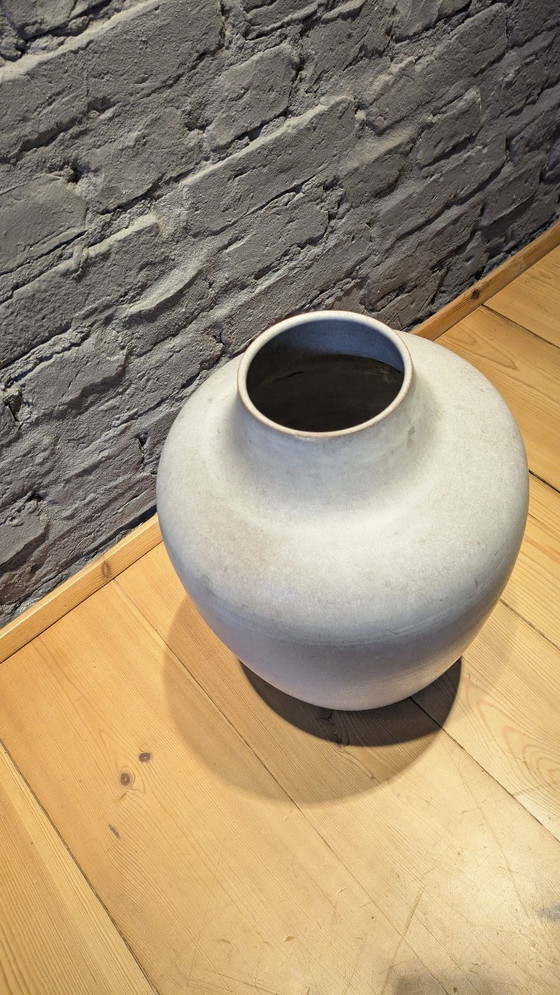 Image 1 of 47cm Hamelner Töpferei Bodenvase  Graue Glasur Keramik