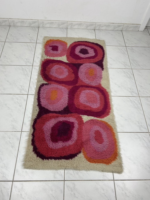 Tapis vintage de l'ère spatiale pop art