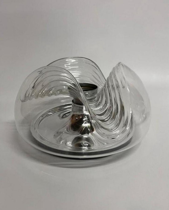 Image 1 of Space age Peill and Putzler wall lamp ceiling light 'Wave'