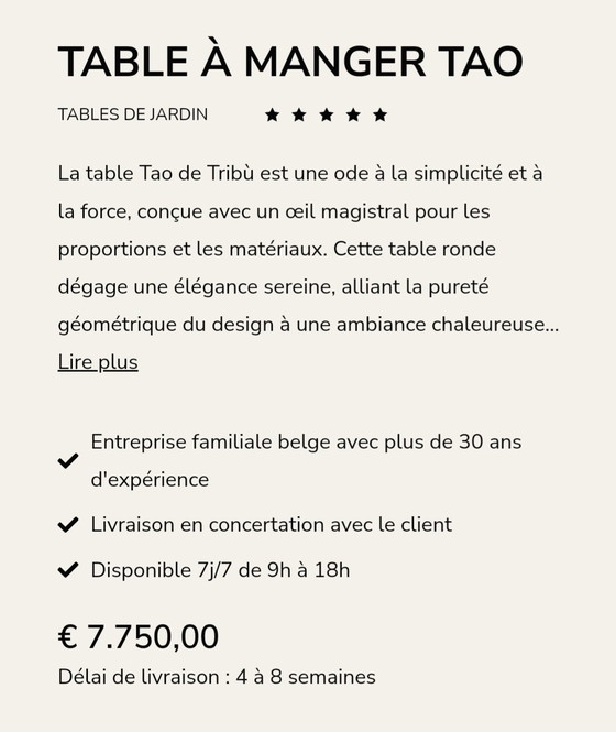 Image 1 of TRIBU garden set: TAO table + 8 TOSCA chairs